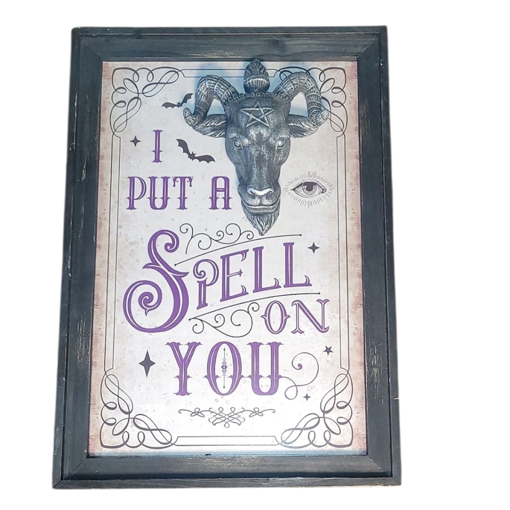 Halloween Wall Art Decorative Framed Wall Art Baphomet